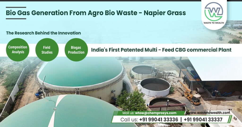 Bio Gas Generation from Agro Bio Waste - Napier Grass