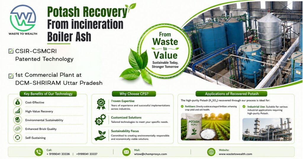 Innovative Technology for Potash Recovery from Incineration Boiler Ash